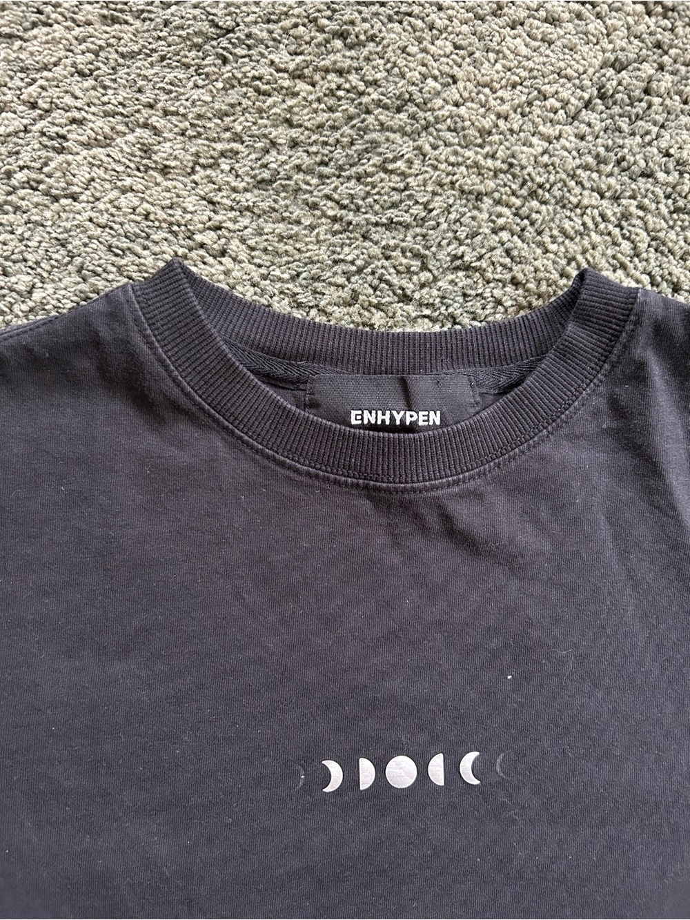 ENHYPEN Fate Black World Tour Tee with Moon Phase Graphic